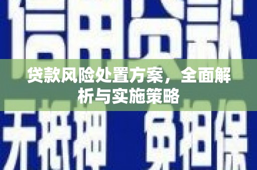 萧山贷款风险处置方案，全面解析与实施策略